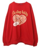 【キャンディストリッパー/Candy Stripper】のDARLING TEDDY SWEAT 人気、トレンドファッション・服の通販 founy(ファニー) ファッション Fashion レディースファッション WOMEN トップス・カットソー Tops/Tshirt パーカ Sweats スウェット Sweat ガーデン Garden グラフィック Graphic プリント Print thumbnail RED|ID: prp329100004151243 ipo3291000000028759915