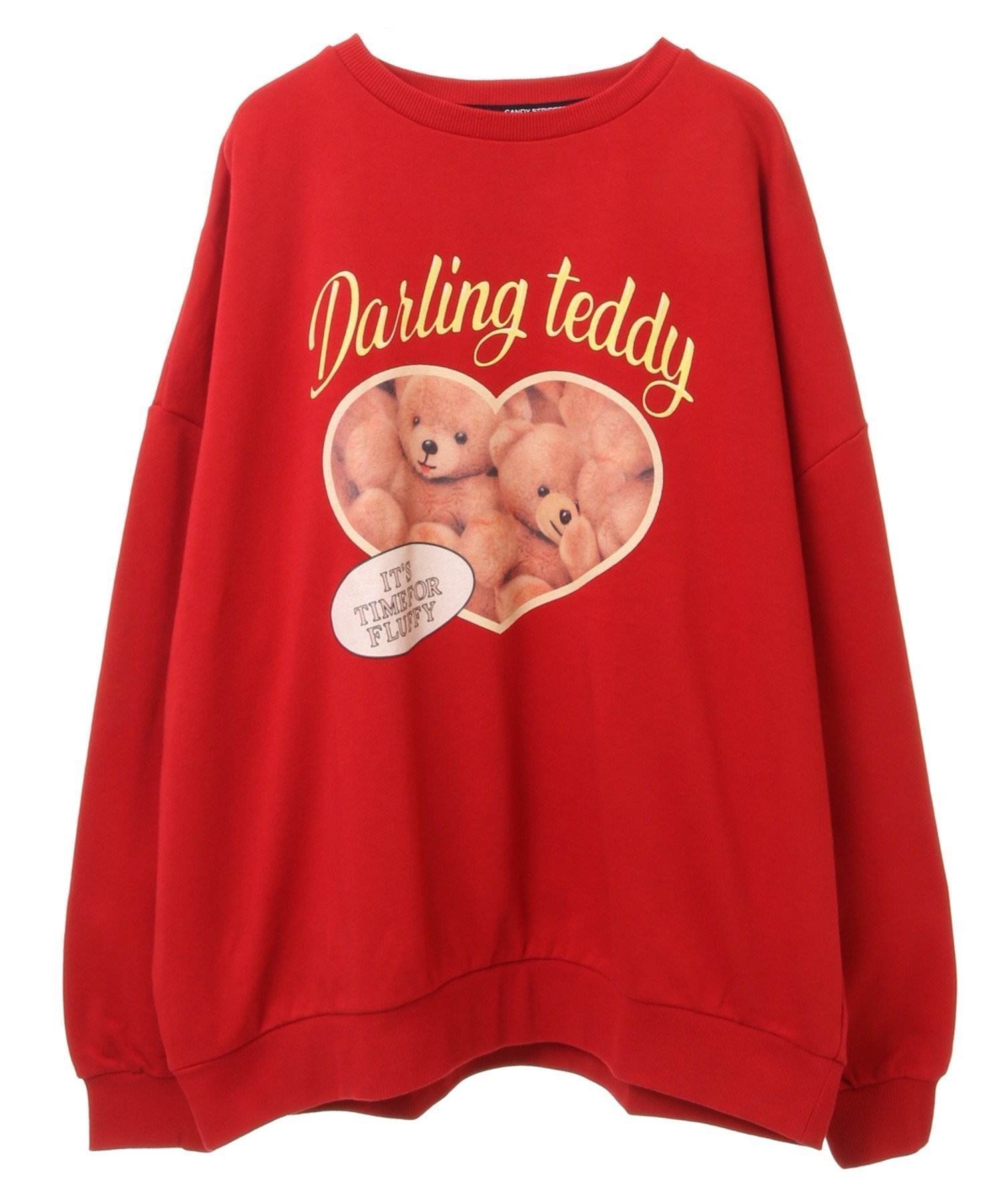 【キャンディストリッパー/Candy Stripper】のDARLING TEDDY SWEAT インテリア・キッズ・メンズ・レディースファッション・服の通販 founy(ファニー) 　ファッション　Fashion　レディースファッション　WOMEN　トップス・カットソー　Tops/Tshirt　パーカ　Sweats　スウェット　Sweat　ガーデン　Garden　グラフィック　Graphic　プリント　Print　RED|ID: prp329100004151243 ipo3291000000028759915