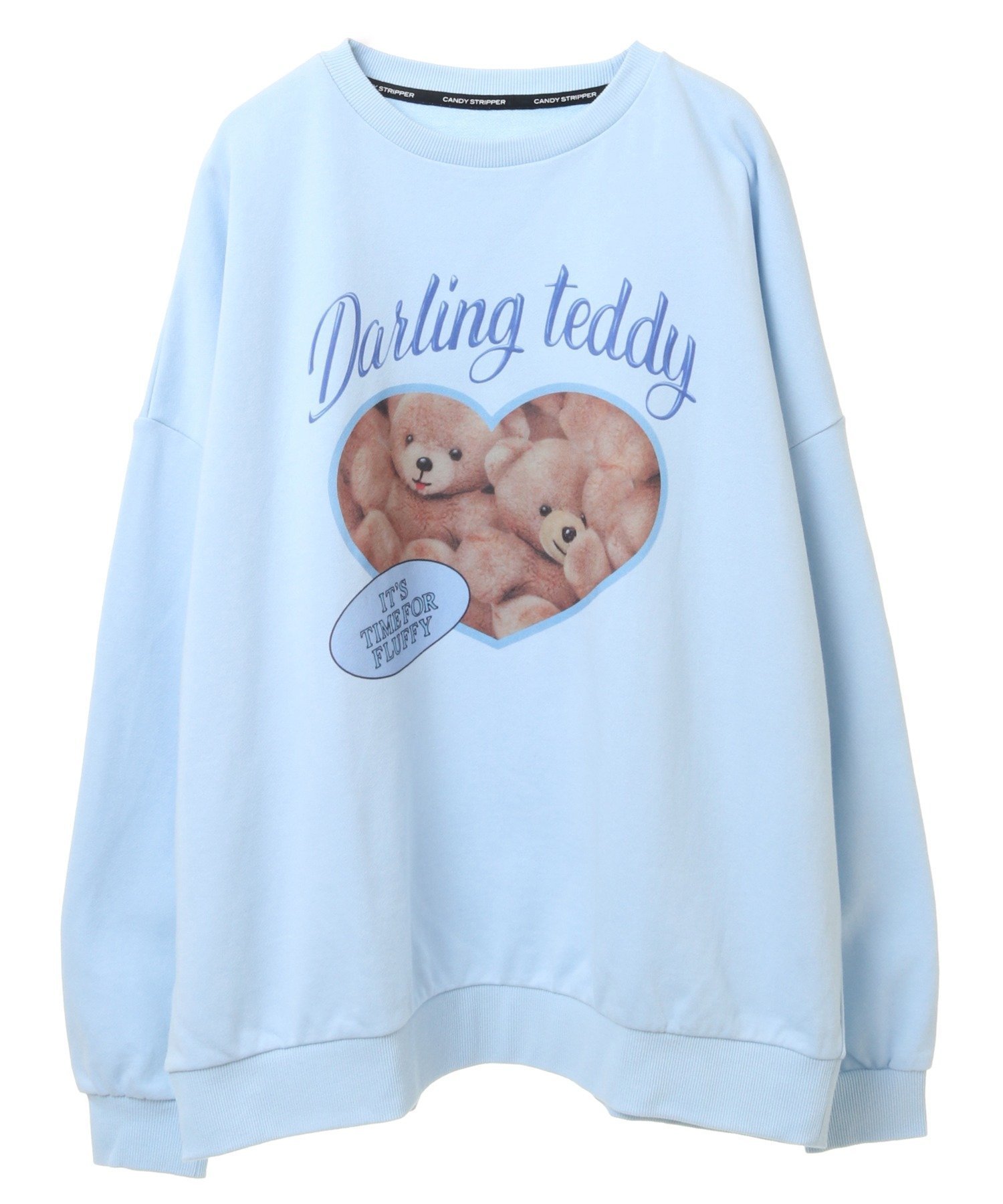 【キャンディストリッパー/Candy Stripper】のDARLING TEDDY SWEAT インテリア・キッズ・メンズ・レディースファッション・服の通販 founy(ファニー) 　ファッション　Fashion　レディースファッション　WOMEN　トップス・カットソー　Tops/Tshirt　パーカ　Sweats　スウェット　Sweat　ガーデン　Garden　グラフィック　Graphic　プリント　Print　LIGHT BLUE|ID: prp329100004151243 ipo3291000000028759916