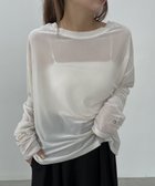 【カプリシューレマージュ/CAPRICIEUX LEMAGE】の【C.L】シアーベロアロンT 人気、トレンドファッション・服の通販 founy(ファニー) ファッション Fashion レディースファッション WOMEN トップス・カットソー Tops/Tshirt ロング / Tシャツ T-Shirts ベロア Velour おすすめ Recommend インナー Inner キャミワンピース Cami Dress サロペット Overalls シアー Sheer シンプル Simple スラックス Slacks デニム Denim ベロア Velor エレガント 上品 Elegant thumbnail エクリュ|ID: prp329100004151254 ipo3291000000028565797