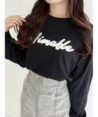 【その他のブランド/Other】のAMIABLEサガラ刺繍ロングスリーブTシャツ 人気、トレンドファッション・服の通販 founy(ファニー) ファッション Fashion レディースファッション WOMEN トップス・カットソー Tops/Tshirt シャツ/ブラウス Shirts/Blouses ロング / Tシャツ T-Shirts スリット Slit スリーブ Sleeve ロング Long thumbnail 黒|ID: prp329100004151304 ipo3291000000028758985