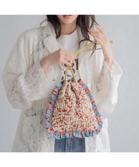 【ローリーズファーム/LOWRYS FARM】のフラワーフリルキンチャクBAG 人気、トレンドファッション・服の通販 founy(ファニー) ファッション Fashion レディースファッション WOMEN バッグ Bag シンプル Simple フリル Frills 巾着 Purse |ID:prp329100004151406