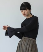 【ローリーズファーム/LOWRYS FARM】の【yuw】フレアスリーブニットプルオーバー 人気、トレンドファッション・服の通販 founy(ファニー) ファッション Fashion レディースファッション WOMEN トップス・カットソー Tops/Tshirt ニット Knit Tops プルオーバー Pullover おすすめ Recommend スリット Slit フレア Flare ワイド Wide ワイドリブ Wide Rib thumbnail ブラック09|ID: prp329100004151439 ipo3291000000028569146