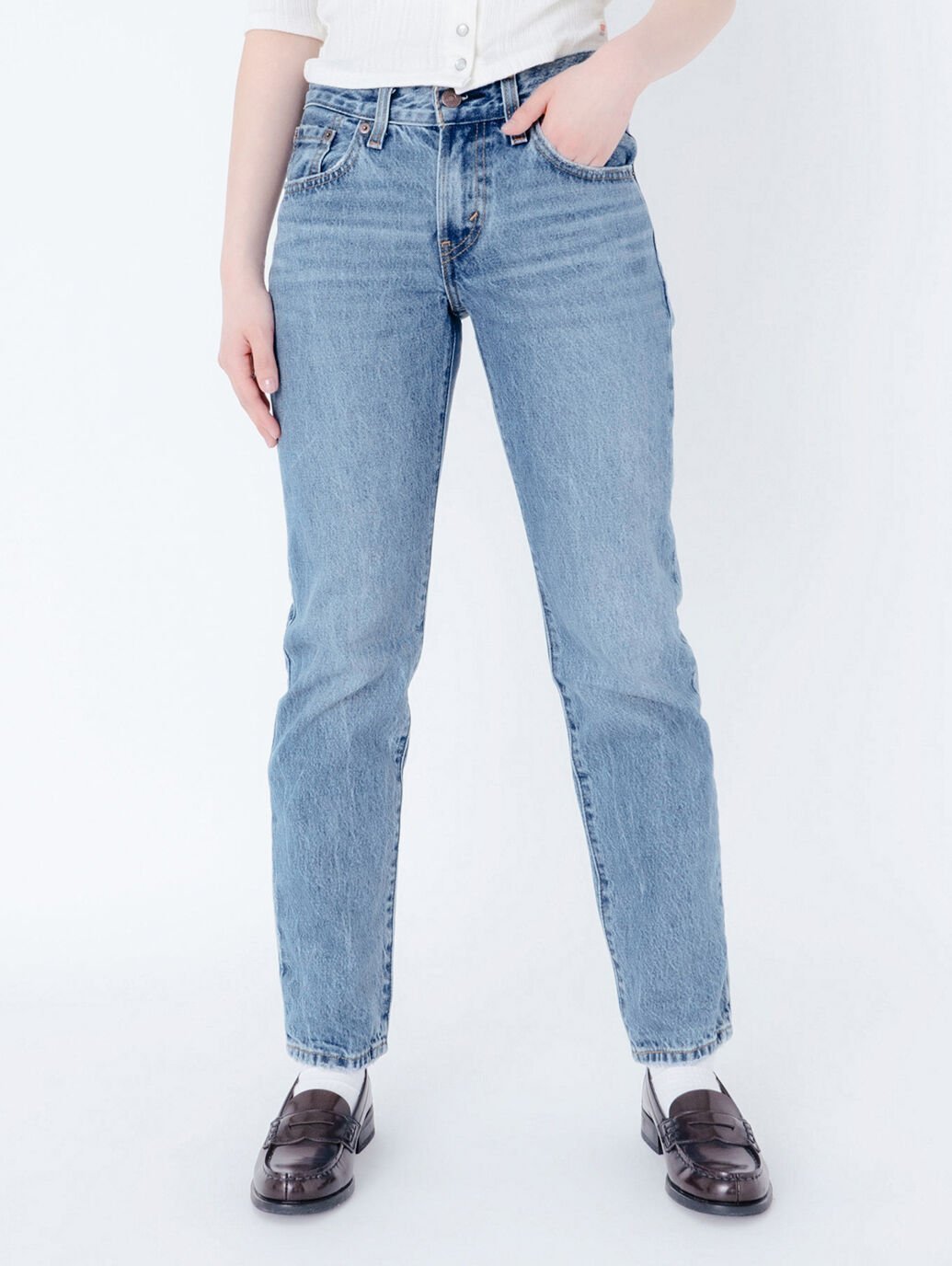 【リーバイス/Levis】のMIDDY ストレート ミディアムインディゴ WORN IN 人気、トレンドファッション・服の通販 founy(ファニー) 　ファッション　Fashion　レディースファッション　WOMEN　ジーンズ　Jeans　ストレート　Straight　 other-1|ID: prp329100004151550 ipo3291000000028570559