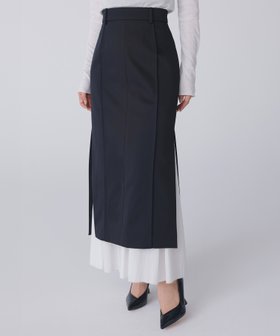 【アニュアンス/anuans】 レイヤードアシメスリットスカート人気、トレンドファッション・服の通販 founy(ファニー) ファッション Fashion レディースファッション WOMEN スカート Skirt インナー Inner スリット Slit |ID:prp329100004151958