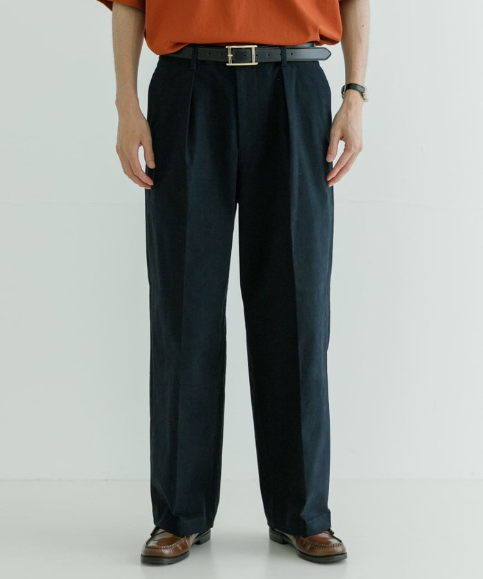 【アーバンリサーチ/URBAN RESEARCH / MEN】のストレッチピーチツイルTUCK WIDE PANTS インテリア・キッズ・メンズ・レディースファッション・服の通販 founy(ファニー) https://founy.com/ ファッション Fashion メンズファッション MEN ボトムス Bottoms/Men 2024年 2024 2024-2025秋冬・A/W Aw/Autumn/Winter/Fw/Fall/2024-2025 A/W・秋冬 Aw・Autumn/Winter・Fw・Fall-Winter 冬 Winter シューズ Shoes ストレッチ Stretch |ID: prp329100004152000 ipo3291000000028582914