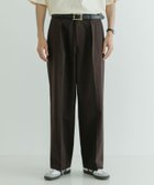 【アーバンリサーチ/URBAN RESEARCH / MEN】のストレッチピーチツイルTUCK WIDE PANTS BROWN|ID: prp329100004152000 ipo3291000000028582917