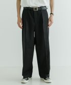 【アーバンリサーチ/URBAN RESEARCH / MEN】のストレッチピーチツイルTUCK WIDE PANTS BLACK|ID: prp329100004152000 ipo3291000000028582920