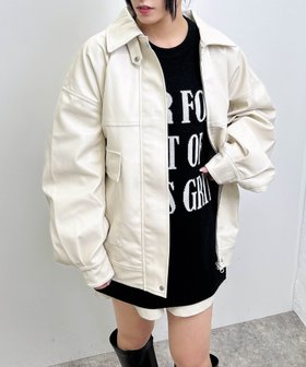 【イング/INGNI】のフェイクレザーBIGブルゾン 人気、トレンドファッション・服の通販 founy(ファニー) ファッション Fashion レディースファッション WOMEN アウター Coat Outerwear ブルゾン Blouson/Jackets A/W・秋冬 Aw・Autumn/Winter・Fw・Fall-Winter おすすめ Recommend キャップ Cap ジャケット Jacket デニム Denim ビッグ Big フェイクレザー Faux Leather ブルゾン Blouson ボトム Bottom ミドル Middle ミニスカート Mini Skirt ロング Long 秋 Autumn/Fall |ID:prp329100004152251