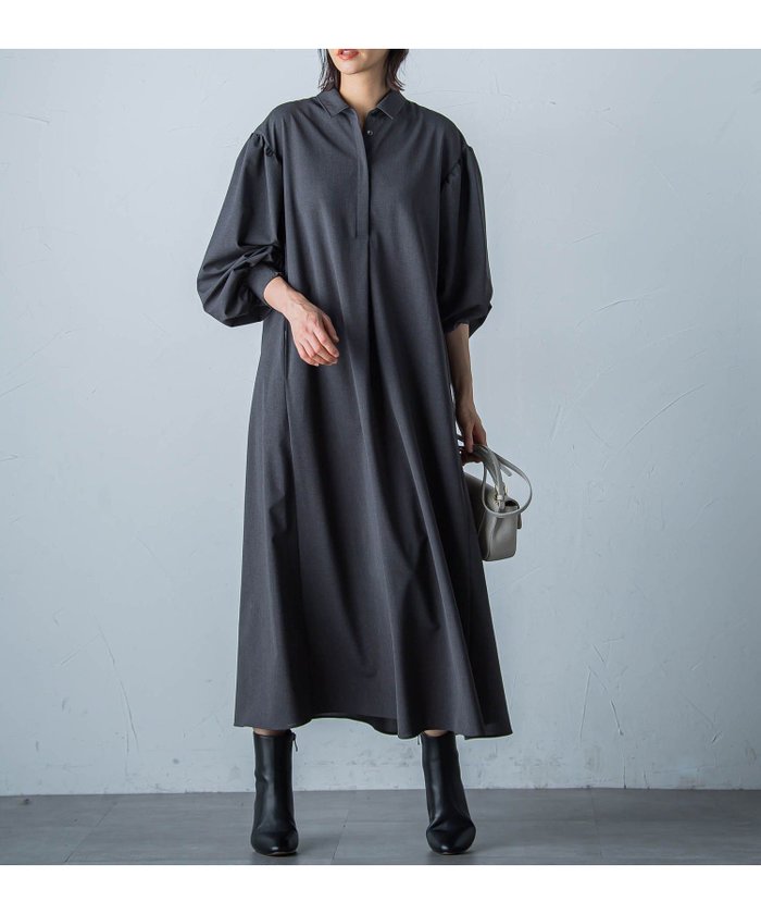 【ロートレ アモン/LAUTRE AMONT】の【WEB 一部店舗限定】スキッパーシャツワンピース≪洗濯機で洗える≫ インテリア・キッズ・メンズ・レディースファッション・服の通販 founy(ファニー) https://founy.com/ ファッション Fashion レディースファッション WOMEN ワンピース Dress シャツワンピース Shirt Dresses 洗える Washable |ID: prp329100004152269 ipo3291000000028825992