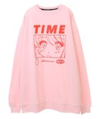 【キャンディストリッパー/Candy Stripper】のTIME SWEAT ONE-PIECE 人気、トレンドファッション・服の通販 founy(ファニー) ファッション Fashion レディースファッション WOMEN トップス・カットソー Tops/Tshirt パーカ Sweats スウェット Sweat グラフィック Graphic プリント Print thumbnail PINK|ID: prp329100004152283 ipo3291000000028586329