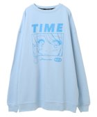 【キャンディストリッパー/Candy Stripper】のTIME SWEAT ONE-PIECE 人気、トレンドファッション・服の通販 founy(ファニー) ファッション Fashion レディースファッション WOMEN トップス・カットソー Tops/Tshirt パーカ Sweats スウェット Sweat グラフィック Graphic プリント Print thumbnail LIGHT BLUE|ID: prp329100004152283 ipo3291000000028586330