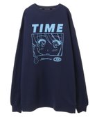 【キャンディストリッパー/Candy Stripper】のTIME SWEAT ONE-PIECE 人気、トレンドファッション・服の通販 founy(ファニー) ファッション Fashion レディースファッション WOMEN トップス・カットソー Tops/Tshirt パーカ Sweats スウェット Sweat グラフィック Graphic プリント Print thumbnail NAVY|ID: prp329100004152283 ipo3291000000028586331