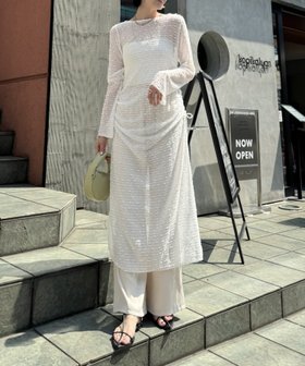 【パルグループ/PAL GROUP】の【mystic】シャイニーバックシャンワンピース 人気、トレンドファッション・服の通販 founy(ファニー) ファッション Fashion レディースファッション WOMEN ワンピース Dress シアー Sheer デニム Denim バランス Balance ベスト Vest レース Race 今季 This Season |ID:prp329100004152289