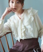 【ナチュラル ビューティー ベーシック/NATURAL BEAUTY BASIC】のラッフルフリルボウブラウス 人気、トレンドファッション・服の通販 founy(ファニー) ファッション Fashion レディースファッション WOMEN トップス・カットソー Tops/Tshirt シャツ/ブラウス Shirts/Blouses シアー Sheer ジャケット Jacket バランス Balance フロント Front ラッフル Raffle thumbnail オフ1|ID: prp329100004152308 ipo3291000000028699253