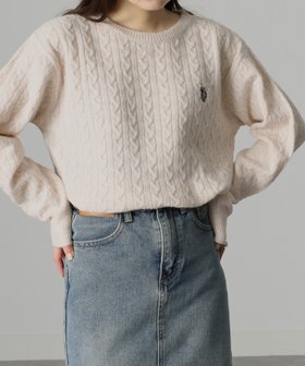 【ラナン/Ranan】のUSP ワンポイントケーブルニット 人気、トレンドファッション・服の通販 founy(ファニー) ファッション Fashion レディースファッション WOMEN トップス・カットソー Tops/Tshirt ニット Knit Tops イタリア Italy 腕時計 Watch クラシカル Classical コレクション Collection コーデュロイ Corduroy シンプル Simple スラックス Slacks デニム Denim 人気 Popularity フレア Flare ベーシック Basic ボトム Bottom メンズ Mens ワンポイント One Point |ID:prp329100004152526