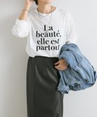 【リヴドロワ/RIVE DROITE】の【大人見えロゴT】La Beaute ロンTee 人気、トレンドファッション・服の通販 founy(ファニー) ファッション Fashion レディースファッション WOMEN トップス・カットソー Tops/Tshirt ロング / Tシャツ T-Shirts エレガント 上品 Elegant グラフィック Graphic プリント Print thumbnail オフホワイト|ID: prp329100004152622 ipo3291000000028590147