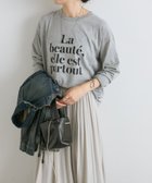 【リヴドロワ/RIVE DROITE】の【大人見えロゴT】La Beaute ロンTee 人気、トレンドファッション・服の通販 founy(ファニー) ファッション Fashion レディースファッション WOMEN トップス・カットソー Tops/Tshirt ロング / Tシャツ T-Shirts エレガント 上品 Elegant グラフィック Graphic プリント Print thumbnail グレー|ID: prp329100004152622 ipo3291000000028590149