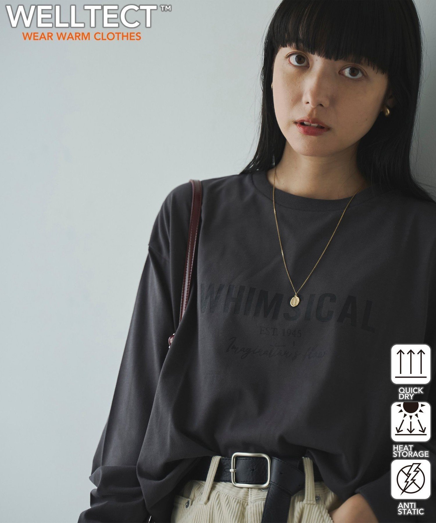 【コーエン/COEN】の【WELLTECT】天竺ロゴプリントロングスリーブTシャツ 人気、トレンドファッション・服の通販 founy(ファニー) 　ファッション　Fashion　レディースファッション　WOMEN　トップス・カットソー　Tops/Tshirt　シャツ/ブラウス　Shirts/Blouses　ロング / Tシャツ　T-Shirts　A/W・秋冬　Aw・Autumn/Winter・Fw・Fall-Winter　おすすめ　Recommend　カーディガン　Cardigan　フロント　Front　プリント　Print　長袖　Long Sleeve　 other-1|ID: prp329100004152637 ipo3291000000028590298