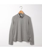 【スキャパ/SCAPA】のテンジクボーダーカットソー 人気、トレンドファッション・服の通販 founy(ファニー) ファッション Fashion レディースファッション WOMEN トップス・カットソー Tops/Tshirt カットソー Cut and Sewn アクリル Acrylic インナー Inner カットソー Cut And Sew スリット Slit ハイネック High Neck ボーダー Border ワンポイント One Point thumbnail グレー|ID: prp329100004152655 ipo3291000000028590531