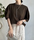 【パルグループ/PAL GROUP】の【DouDou】袖バルーンTEE 人気、トレンドファッション・服の通販 founy(ファニー) ファッション Fashion レディースファッション WOMEN トップス・カットソー Tops/Tshirt 2024年 2024 2024-2025秋冬・A/W Aw/Autumn/Winter/Fw/Fall/2024-2025 A/W・秋冬 Aw・Autumn/Winter・Fw・Fall-Winter 冬 Winter おすすめ Recommend インナー Inner カットソー Cut And Sew キャミワンピース Cami Dress サロペット Overalls スリーブ Sleeve バルーン Balloon 再入荷 Restock/Back In Stock/Re Arrival thumbnail ブラウン|ID: prp329100004152666 ipo3291000000028590624