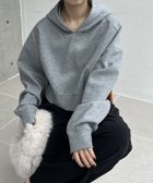 【カプリシューレマージュ/CAPRICIEUX LEMAGE】のクロップフーディー 人気、トレンドファッション・服の通販 founy(ファニー) ファッション Fashion レディースファッション WOMEN おすすめ Recommend キャミワンピース Cami Dress スラックス Slacks デニム Denim トレンド Trend パーカー Hoodie 切替 Switching thumbnail グレー|ID: prp329100004152742 ipo3291000000028591416