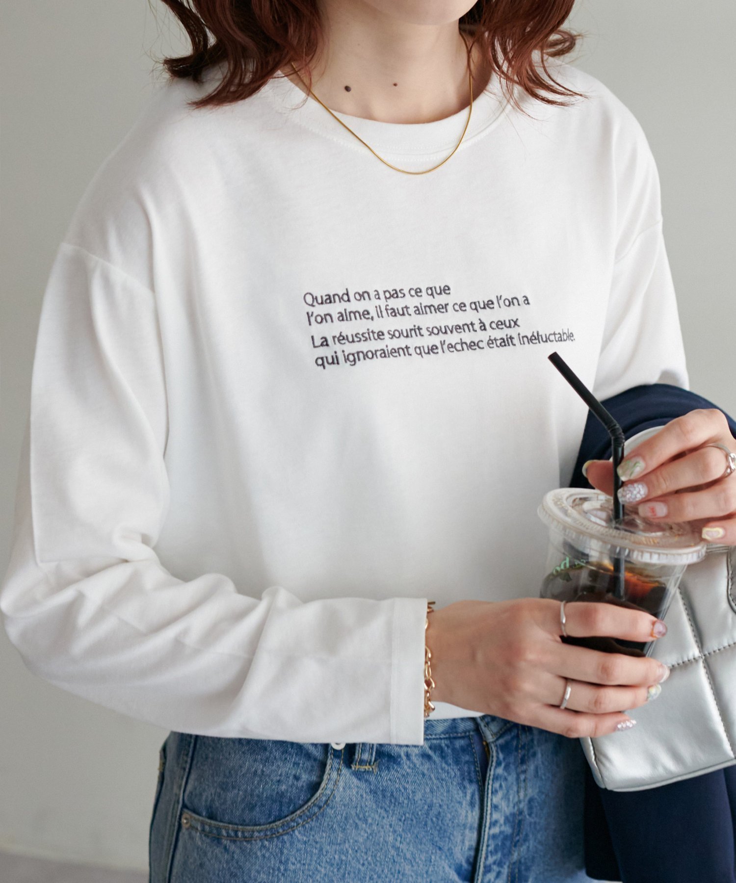 【ディスコート/Discoat】の【WEB限定】刺繍ロゴロンT インテリア・キッズ・メンズ・レディースファッション・服の通販 founy(ファニー) 　ファッション　Fashion　レディースファッション　WOMEN　トップス・カットソー　Tops/Tshirt　ロング / Tシャツ　T-Shirts　インナー　Inner　シンプル　Simple　フィット　Fit　ベーシック　Basic　ロング　Long　ワンポイント　One Point　人気　Popularity　アイボリー|ID: prp329100004152765 ipo3291000000028591677