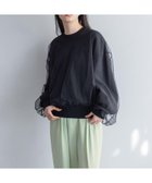 【ローリーズファーム/LOWRYS FARM】の【yuw】チュールドッキングニット 人気、トレンドファッション・服の通販 founy(ファニー) ファッション Fashion レディースファッション WOMEN トップス・カットソー Tops/Tshirt ニット Knit Tops おすすめ Recommend ストレッチ Stretch チュール Tulle ツイスト Twist デニム Denim ドッキング Docking バランス Balance ワイド Wide エレガント 上品 Elegant 再入荷 Restock/Back In Stock/Re Arrival thumbnail ブラック09|ID: prp329100004152772 ipo3291000000028591822