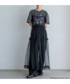 【ローリーズファーム/LOWRYS FARM】の【yuw】 チュールシャーリングベアワンピース 人気、トレンドファッション・服の通販 founy(ファニー) ファッション Fashion レディースファッション WOMEN ワンピース Dress エアリー Airy シャーリング Shirring バランス Balance フリル Frills 再入荷 Restock/Back In Stock/Re Arrival thumbnail ブラック09|ID: prp329100004152774 ipo3291000000028591834