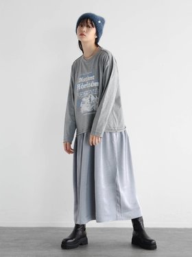 【ラシュッド/LASUD】のドッキングロゴカットソーワンピース 人気、トレンドファッション・服の通販 founy(ファニー) ファッション Fashion レディースファッション WOMEN ワンピース Dress クラッシュ Crash サテン Satin スニーカー Sneakers ドッキング Docking エレガント 上品 Elegant |ID:prp329100004153288