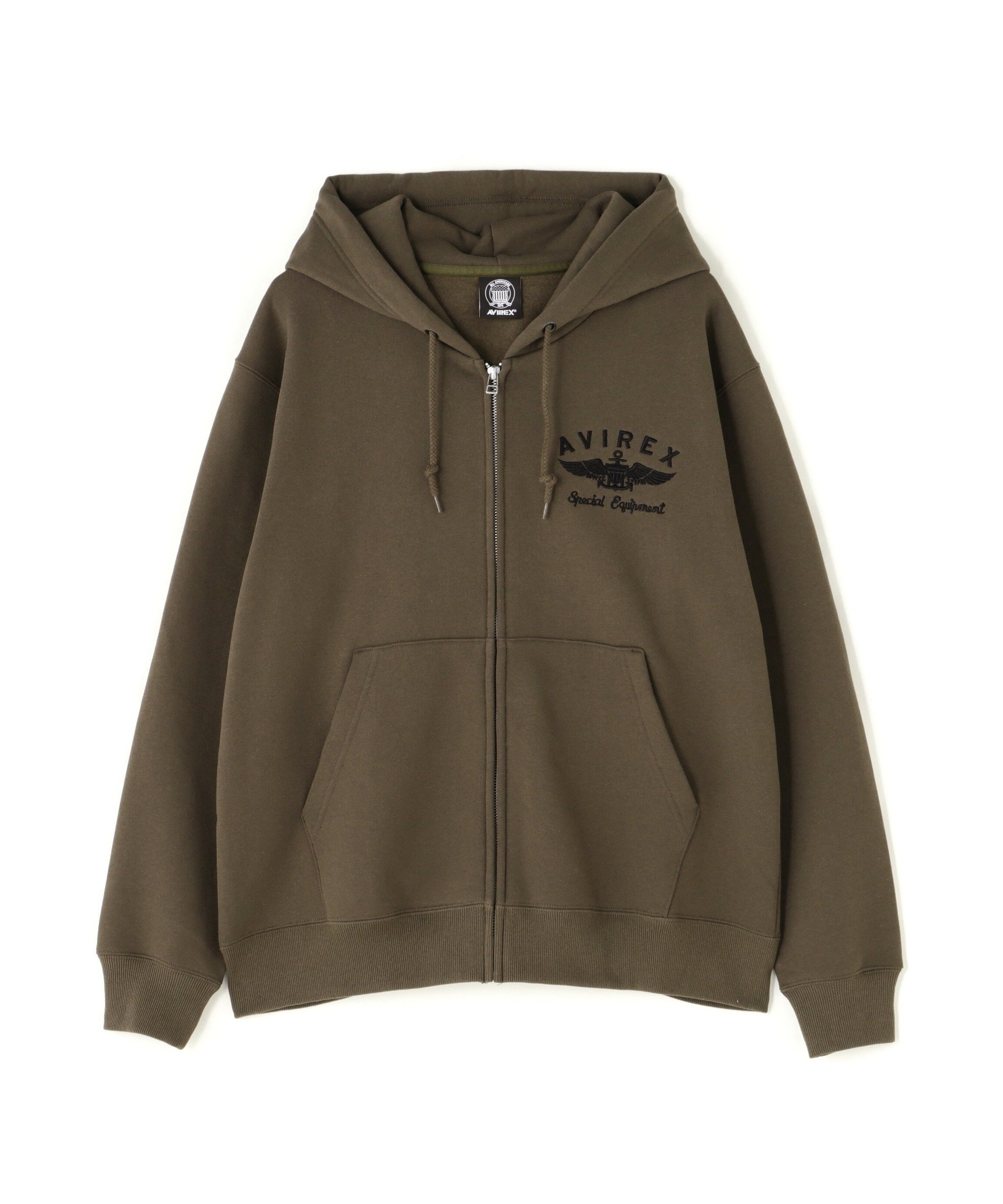 【アヴィレックス/AVIREX / MEN】のVARSITY LOGO SWEAT ZIP UP PARKA /バーシティ ロゴ スウェット ジップアップ パーカー インテリア・キッズ・メンズ・レディースファッション・服の通販 founy(ファニー) 　ファッション　Fashion　メンズファッション　MEN　アメリカン　American　クラシカル　Classical　グラフィック　Graphic　ジップアップ　Zip Up　ジャケット　Jacket　スウェット　Sweat　スポーツ　Sports　人気　Popularity　パーカー　Hoodie　ミリタリー　Military　オリーブ|ID: prp329100004153341 ipo3291000000028604310