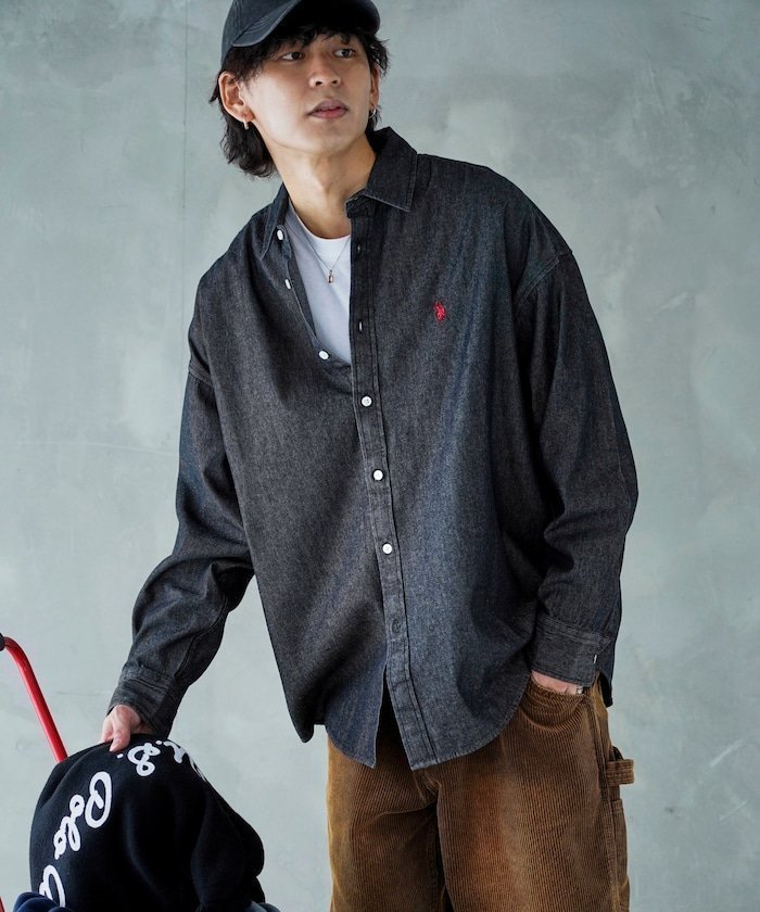 【その他のブランド/Other】の別注ワンポイントデニムシャツ【限定展開】 24AW 人気、トレンドファッション・服の通販 founy(ファニー) 　ファッション　Fashion　メンズファッション　MEN　2024年　2024　2024-2025秋冬・A/W　Aw/Autumn/Winter/Fw/Fall/2024-2025　A/W・秋冬　Aw・Autumn/Winter・Fw・Fall-Winter　冬　Winter　おすすめ　Recommend　カーゴパンツ　Cargo Pants　スラックス　Slacks　デニム　Denim　トレンド　Trend　フロント　Front　レギュラー　Regular　ワイド　Wide　ワンポイント　One Point　別注　Special Order　 other-1|ID: prp329100004153369 ipo3291000000029526867