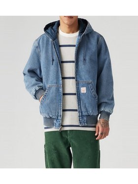 【リーバイス/Levis / MEN】のWORKWEAR POTRERO デニム フーディー ミディアムインディゴ GET INVOLVED 人気、トレンドファッション・服の通販 founy(ファニー) ファッション Fashion メンズファッション MEN キャンバス Canvas コレクション Collection ジーンズ Jeans ストレッチ Stretch デニム Denim ポケット Pocket ループ Loop ワーク Work |ID:prp329100004153387