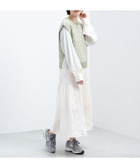 【ビームス ハート/BEAMS HEART】のBEAMS HEART / ジャカードベスト レイヤード ワンピース 人気、トレンドファッション・服の通販 founy(ファニー) ファッション Fashion レディースファッション WOMEN アウター Coat Outerwear アクリル Acrylic カットソー Cut And Sew ギャザー Gather ジャカード Jacquard ティアード Tiered ティアードワンピース Tiered Dress トレンド Trend バランス Balance ベスト Vest ペチコート Petticoat リラックス Relax ロング Long おすすめ Recommend エレガント 上品 Elegant |ID:prp329100004153407