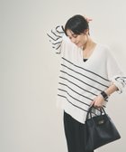 【エルーラ/Elura】の抜け感Vネックニット/133673 人気、トレンドファッション・服の通販 founy(ファニー) ファッション Fashion レディースファッション WOMEN トップス・カットソー Tops/Tshirt ニット Knit Tops Vネック V-Neck 2024年 2024 2024-2025秋冬・A/W Aw/Autumn/Winter/Fw/Fall/2024-2025 おすすめ Recommend スリット Slit デコルテ Decolletage 人気 Popularity 秋 Autumn/Fall thumbnail ボーダー10|ID: prp329100004153714 ipo3291000000028741654