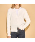 【トミーヒルフィガー/TOMMY HILFIGER】のTOMMY HILFIGER(トミーヒルフィガー) コットンミニケーブルクルーネックカーディガン 人気、トレンドファッション・服の通販 founy(ファニー) ファッション Fashion レディースファッション WOMEN トップス・カットソー Tops/Tshirt カーディガン Cardigans カットソー Cut And Sew クラシカル Classical タートルネック Turtleneck 長袖 Long Sleeve thumbnail ホワイト|ID: prp329100004153770 ipo3291000000028610887