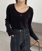 【カプリシューレマージュ/CAPRICIEUX LEMAGE】のストーンベロアロンT 人気、トレンドファッション・服の通販 founy(ファニー) ファッション Fashion レディースファッション WOMEN トップス・カットソー Tops/Tshirt ロング / Tシャツ T-Shirts ベロア Velour おすすめ Recommend インナー Inner キャミワンピース Cami Dress シンプル Simple ジャケット Jacket ストーン Stone デニム Denim ベロア Velor マキシ Maxi thumbnail ブラック|ID: prp329100004153808 ipo3291000000028611564