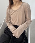 【カプリシューレマージュ/CAPRICIEUX LEMAGE】のストーンベロアロンT 人気、トレンドファッション・服の通販 founy(ファニー) ファッション Fashion レディースファッション WOMEN トップス・カットソー Tops/Tshirt ロング / Tシャツ T-Shirts ベロア Velour おすすめ Recommend インナー Inner キャミワンピース Cami Dress シンプル Simple ジャケット Jacket ストーン Stone デニム Denim ベロア Velor マキシ Maxi thumbnail ベージュ|ID: prp329100004153808 ipo3291000000028611565