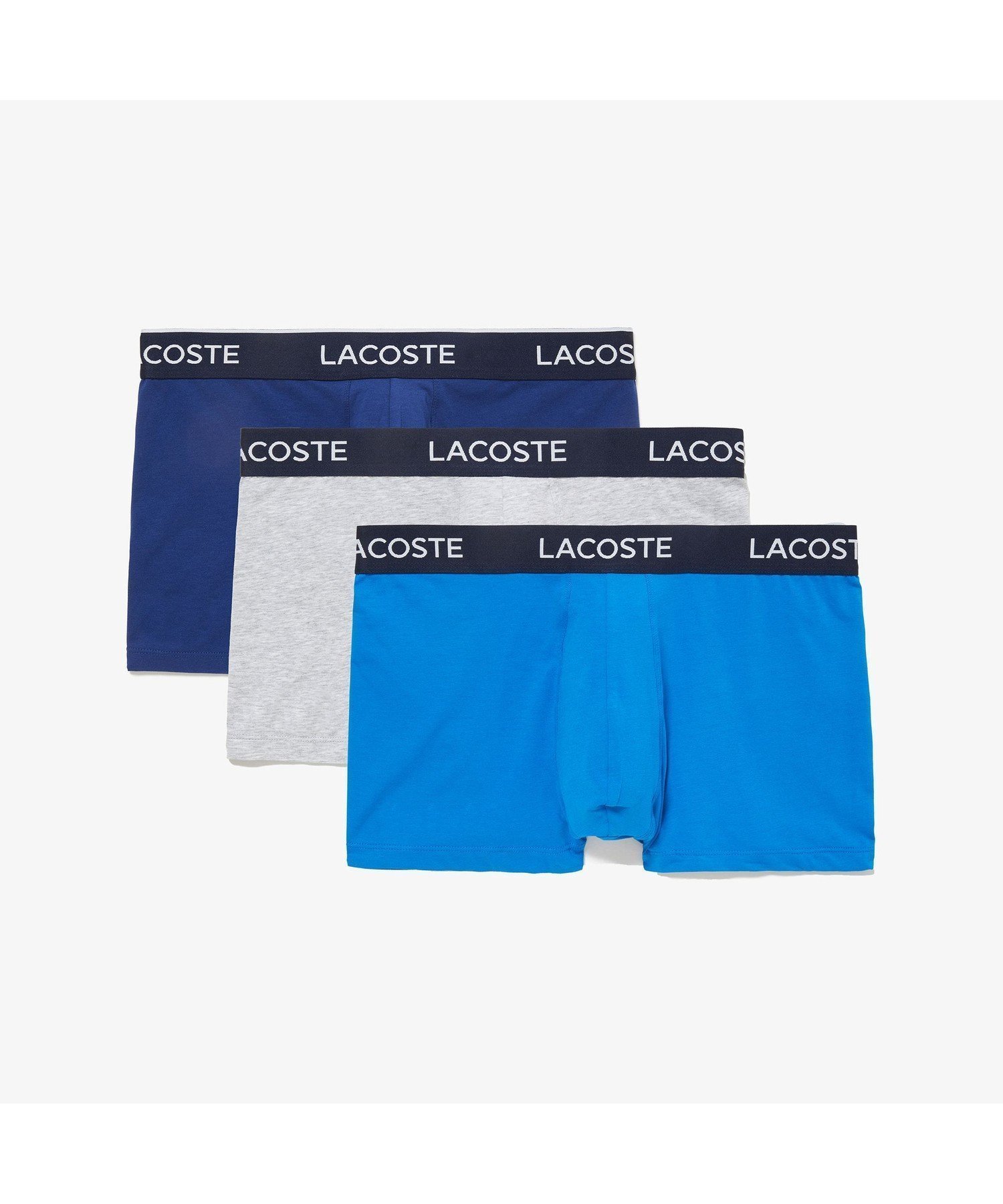 【ラコステ/LACOSTE / MEN】のブランドネームデザイン3パックボクサーパンツ インテリア・キッズ・メンズ・レディースファッション・服の通販 founy(ファニー) 　ファッション　Fashion　メンズファッション　MEN　ボトムス　Bottoms/Men　アンダー　Under　ブルー|ID: prp329100004153864 ipo3291000000028611999