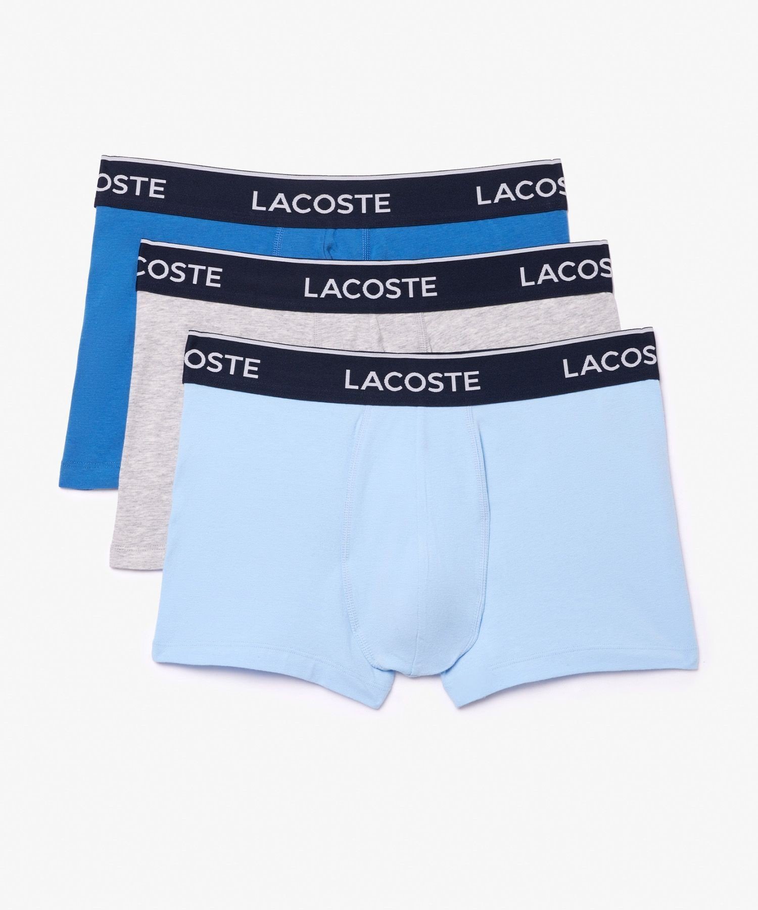 【ラコステ/LACOSTE / MEN】のブランドネームデザイン3パックボクサーパンツ インテリア・キッズ・メンズ・レディースファッション・服の通販 founy(ファニー) 　ファッション　Fashion　メンズファッション　MEN　ボトムス　Bottoms/Men　アンダー　Under　スカイブルー|ID: prp329100004153864 ipo3291000000028612000