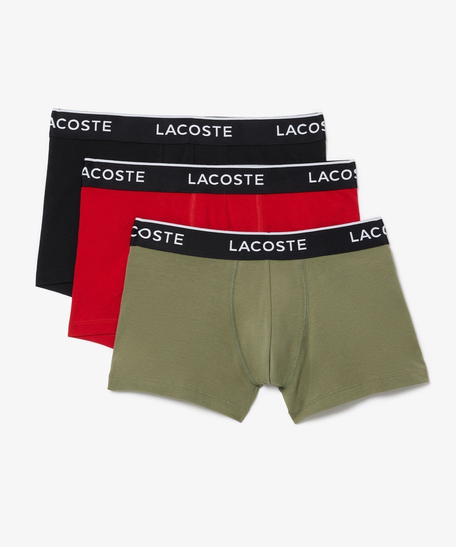 【ラコステ/LACOSTE / MEN】のブランドネームデザイン3パックボクサーパンツ インテリア・キッズ・メンズ・レディースファッション・服の通販 founy(ファニー) 　ファッション　Fashion　メンズファッション　MEN　ボトムス　Bottoms/Men　アンダー　Under　カーキ|ID: prp329100004153864 ipo3291000000028612002