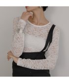 【ミエリインヴァリアント/MIELIINVARIANT】のLace Sheer Long Tee 人気、トレンドファッション・服の通販 founy(ファニー) ファッション Fashion レディースファッション WOMEN コンパクト Compact レース Race thumbnail WHITE|ID: prp329100004154481 ipo3291000000028721114