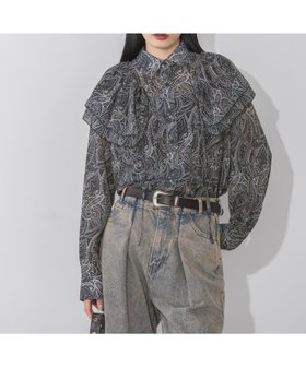 【ジーナシス/JEANASiS】のペイズリーフリルカラー2Pシャツ 人気、トレンドファッション・服の通販 founy(ファニー) ファッション Fashion レディースファッション WOMEN トップス・カットソー Tops/Tshirt シャツ/ブラウス Shirts/Blouses おすすめ Recommend シンプル Simple トレンド Trend フェミニン Feminine フリル Frills ペイズリー Paisley ミックス Mix 今季 This Season |ID:prp329100004154708