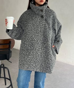 【シェトワ/Chez toi】のプードルファーBACKコクーンスタンドネックコート 人気、トレンドファッション・服の通販 founy(ファニー) ファッション Fashion レディースファッション WOMEN アウター Coat Outerwear コート Coats スタンド Stand スラックス Slacks デニム Denim トレンド Trend ポケット Pocket 無地 Plain Color 防寒 Cold Protection |ID:prp329100004154710