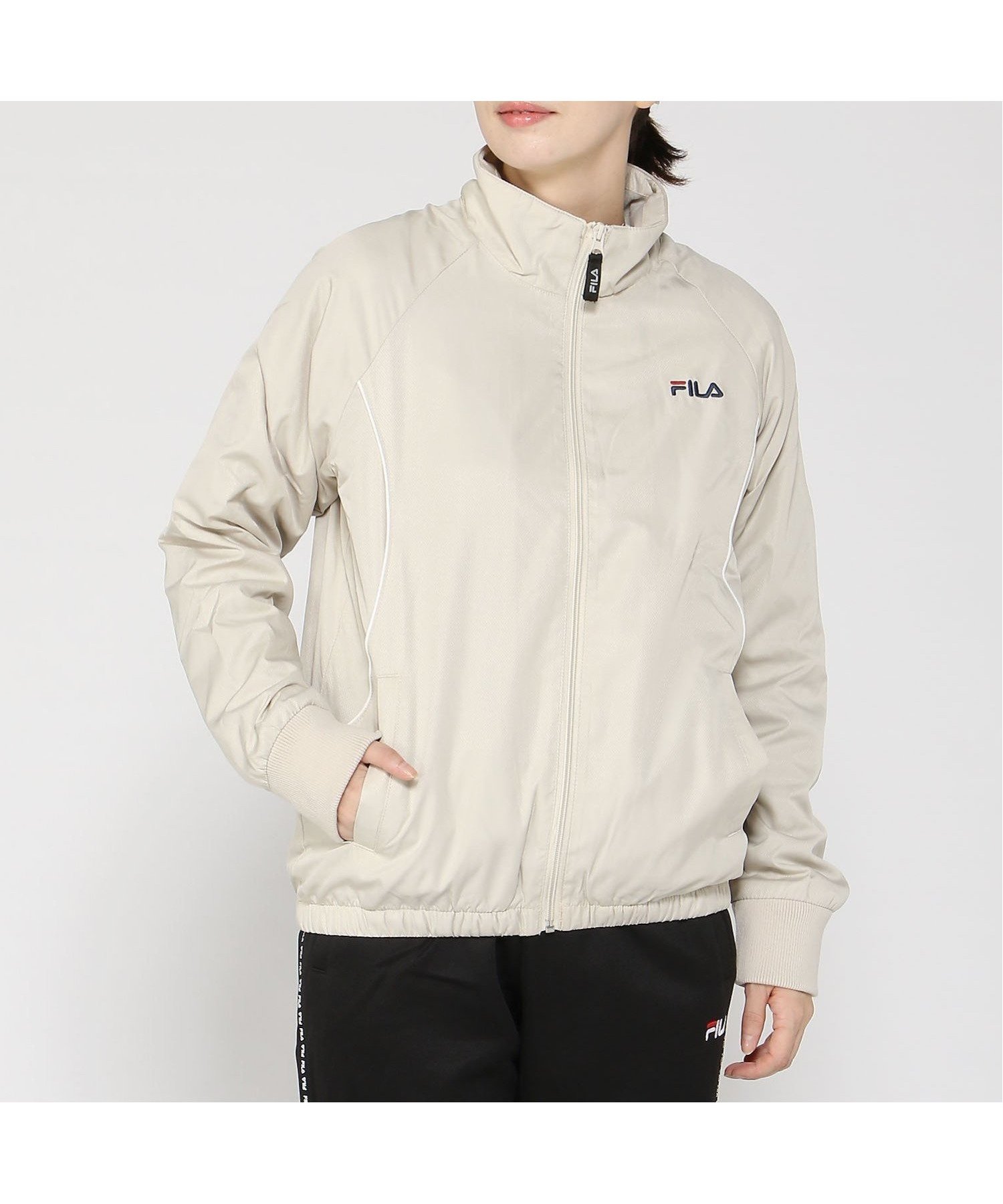 【ニッキー/nikki】のFILA/ジャケット インテリア・キッズ・メンズ・レディースファッション・服の通販 founy(ファニー) 　ファッション　Fashion　レディースファッション　WOMEN　アウター　Coat Outerwear　ジャケット　Jackets　ジャケット　Jacket　スウェット　Sweat　デニム　Denim　プリーツ　Pleats　ミニスカート　Mini Skirt　リラックス　Relax　CRM|ID: prp329100004154812 ipo3291000000028626134