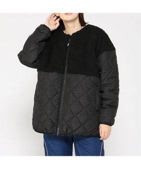 【ニッキー/nikki】のFILA/切替ノーカラー中綿ジャケット 人気、トレンドファッション・服の通販 founy(ファニー) ファッション Fashion レディースファッション WOMEN アウター Coat Outerwear ジャケット Jackets ジャケット Jacket スウェット Sweat フロント Front マフラー Scarf ミックス Mix 切替 Switching |ID:prp329100004154823