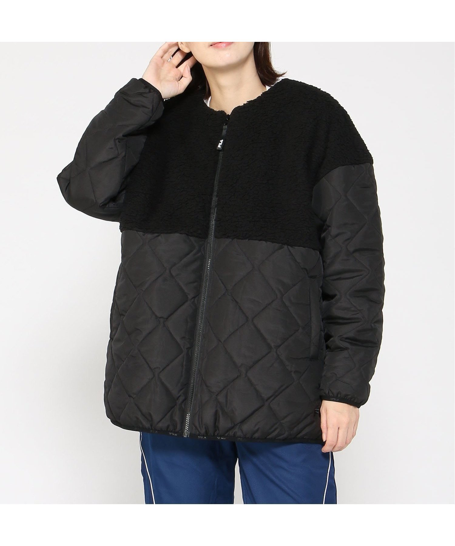 【ニッキー/nikki】のFILA/切替ノーカラー中綿ジャケット 人気、トレンドファッション・服の通販 founy(ファニー) 　ファッション　Fashion　レディースファッション　WOMEN　アウター　Coat Outerwear　ジャケット　Jackets　ジャケット　Jacket　切替　Switching　 other-1|ID: prp329100004154823 ipo3291000000028626176