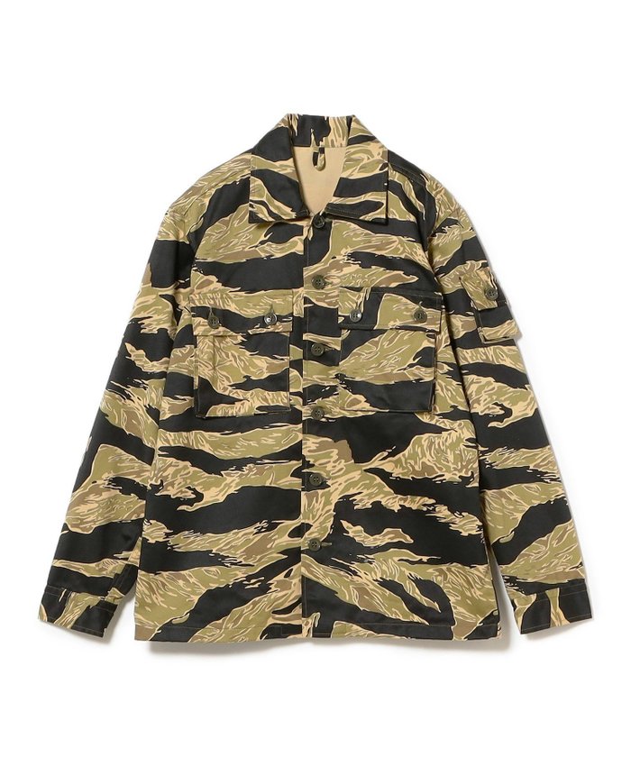 【ビームス ウイメン/BEAMS】のBUZZ RICKSON S / GOLD TIGER PATTERN JACKET インテリア・キッズ・メンズ・レディースファッション・服の通販 founy(ファニー) https://founy.com/ ファッション Fashion レディースファッション WOMEN アウター Coat Outerwear ジャケット Jackets カモフラージュ Camouflage ジャケット Jacket ストライプ Stripe パターン Pattern フォルム Form プリント Print ポケット Pocket リアル Real |ID: prp329100004154882 ipo3291000000028825537