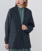 【その他のブランド/Other】のノーカラーチェック ジャケット 人気、トレンドファッション・服の通販 founy(ファニー) ファッション Fashion レディースファッション WOMEN アウター Coat Outerwear ジャケット Jackets おすすめ Recommend クール Cool ジャケット Jacket チェック Check デニム Denim プリーツ Pleats ワイド Wide 秋 Autumn/Fall thumbnail NAVY|ID: prp329100004155056 ipo3291000000028627526