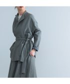 【その他のブランド/Other】のAK+1 / ウールリネン ベルト付き ジャケット 人気、トレンドファッション・服の通販 founy(ファニー) ファッション Fashion レディースファッション WOMEN アウター Coat Outerwear ジャケット Jackets ベルト Belts ジャケット Jacket ボトム Bottom ボトルネック Bottleneck リネン Linen thumbnail GREY|ID: prp329100004155084 ipo3291000000028627693